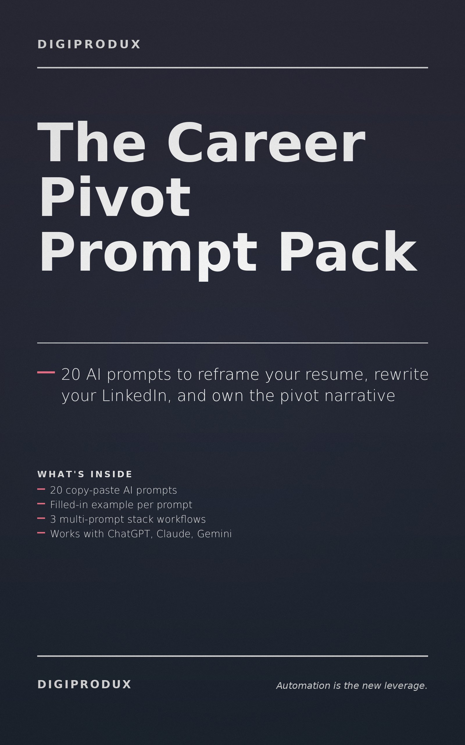 The Career Pivot Prompt Pack — cover